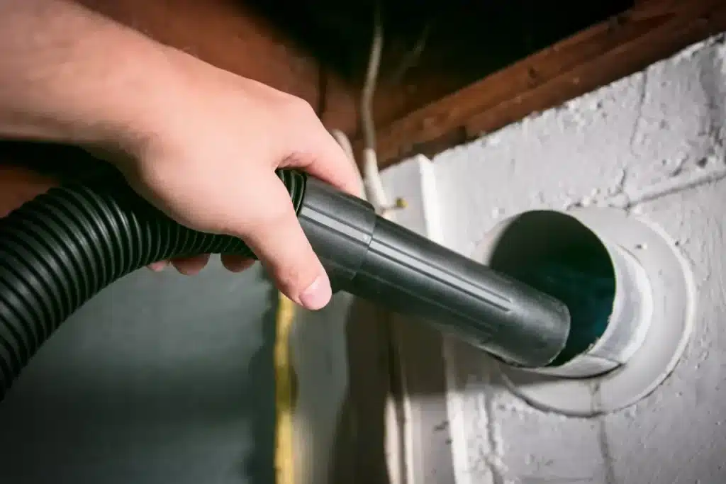 Duct cleaning service performed